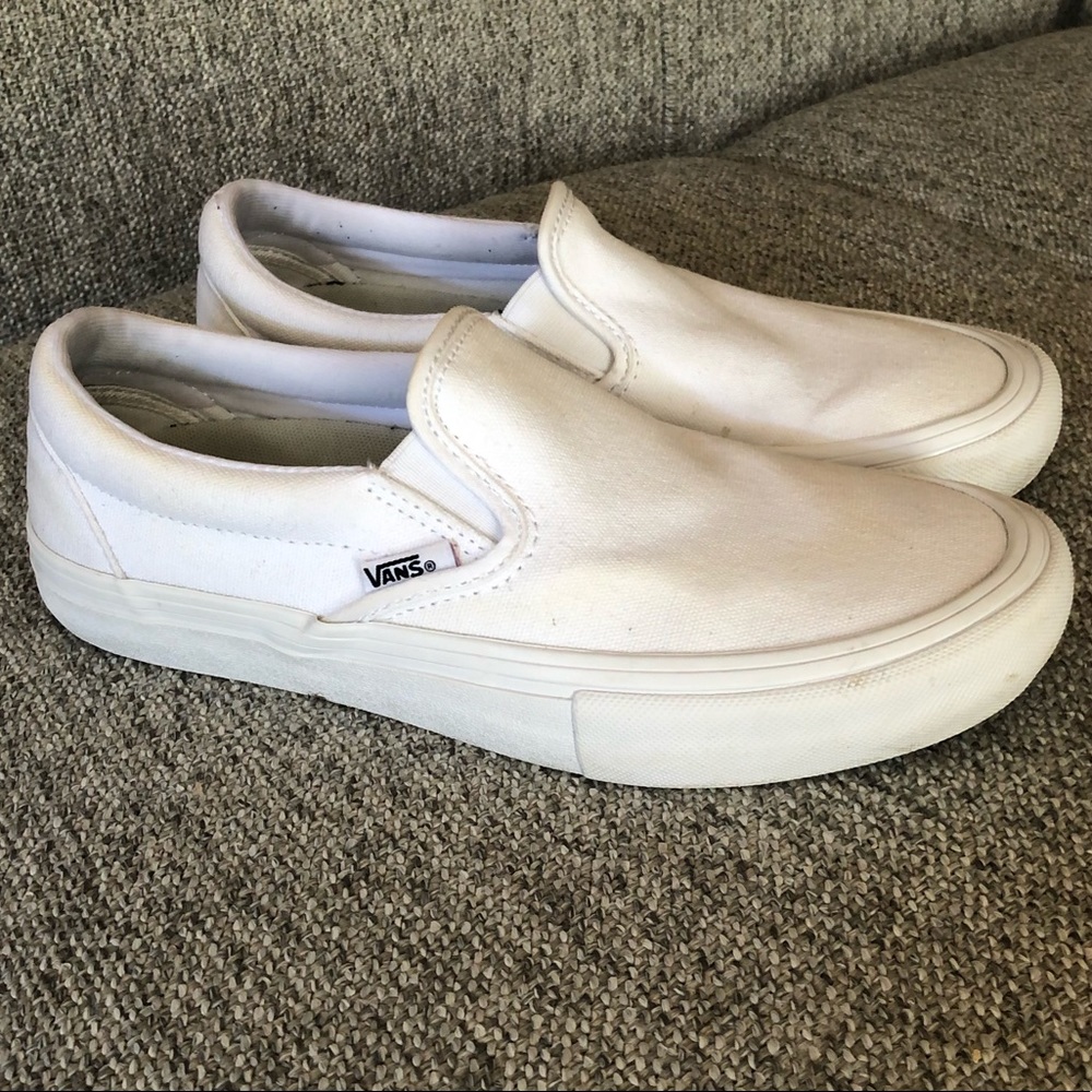 White Slip On Vans Sneakers